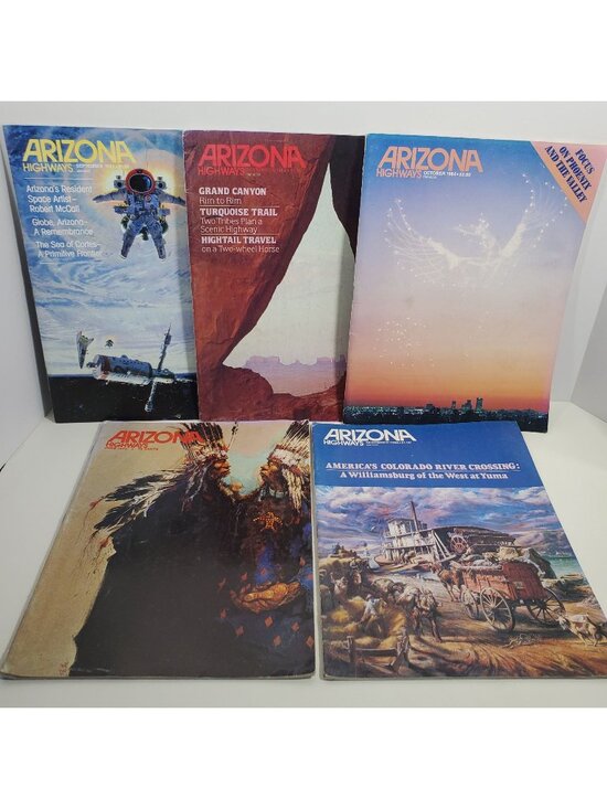 Arizona Highways Other - Arizona Highways Magazine Lot 5 Issues 1975 1983 1984 Vintage Travel